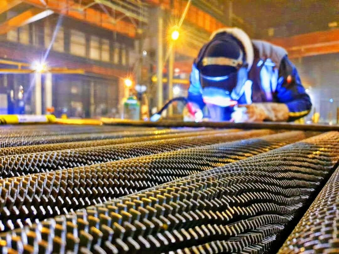 Sudură industrială realizată în atelier
